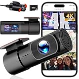 Dash Camera Car Front Rear 𝟰𝗞/2.5K Full UHD Dash Camera for Cars, Included 32GB Card,1.47” IPS Screen Mini Dashcam,170°Wide Angle, Built-in Wi-Fi, WDR, Night Vision