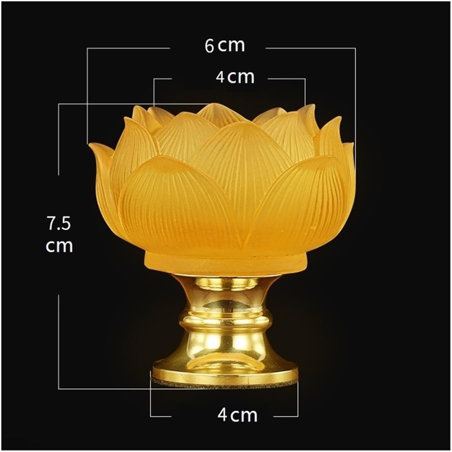 Candle Holder Ancient Glass Candlestick Household High Foot Candle Holder Decoration(Yellow)