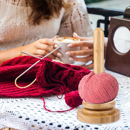 2 Stück Wollabwickler Basic, Braun Wollwickler Holz Wollabroller Wollknäuelhalter Holz, Garnhalter für knotenfreies, Wollabwickler für Knotenfreies,Gleichmäßiges Stricken und Häkeln – Bild 7