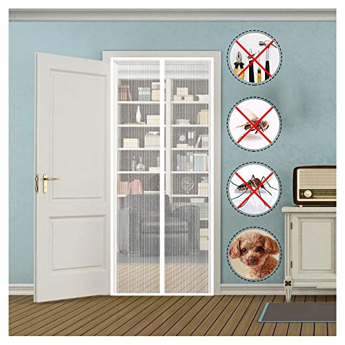 Magnet Fliegengitter Tür Insektenschutz,80x200cm MagnetischesMoskitonetz Ohne Bohren,Automatisches Schließen Insektenschutz für, für Balkontür und Terrassentür Cover