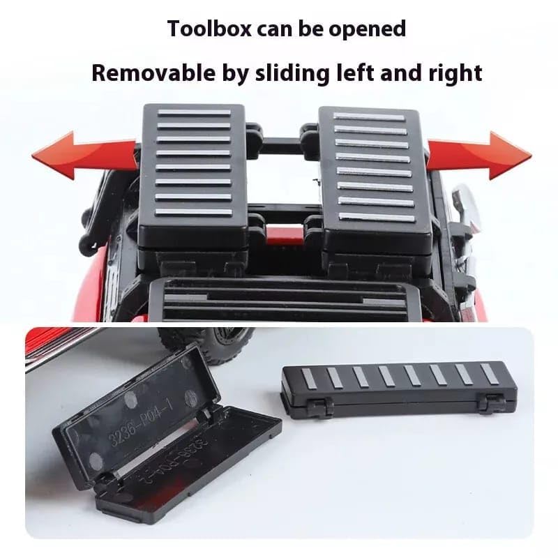 Image of WORSHIPER 1:32 Dodge Tyrannosaurus Rex RAM 1500 TRX 6x6 Die-Cast Model Car � Alloy Pullback Toy Truck with Lights, Sounds, Openable Doors & Suspension � Collectible Toy for Kids & Car [Mulaticolor]