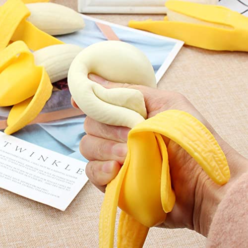 Youleshu Banana Decompression Toy, Squishy Simulation Banana Squeeze Toys, Squeeze Pull Banana Stress Relief Novelty Toy, Super Soft Scent For Stress Relief, Birthday Party Favors For Teens Adults #TOP2