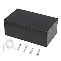 Vista 25 de Caja de conexiones, Caja de proyectos Zulkit IP65 impermeable para exterior cajas de plástico ABS Cajas eléctricas electrónicas negras 10.4 x 7.2 x
