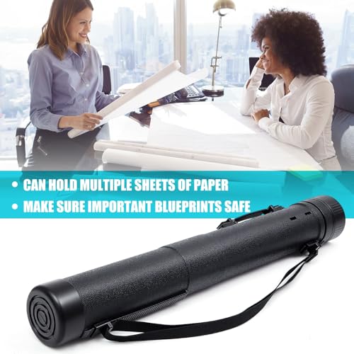 Image of Henoyso 1 Pcs Extendable Poster Tubes Bulk with Strap Blueprint Holder & Carrying Case for Maps, Documents, Artworks, Banners (XL)