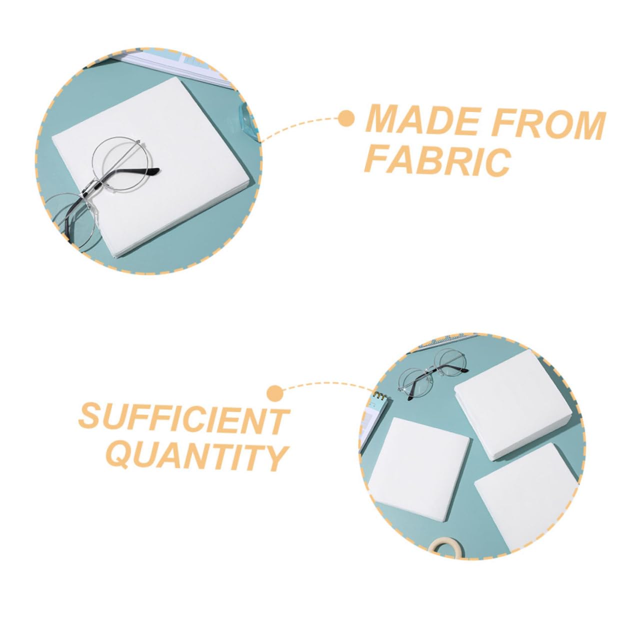 GLEAVI Toallitas sin Pelusa de Celulosa Absorbentes 6x6 Pulgadas Secas y Multiusos, Paquete de 300 Unidades (2 Paquetes para Limpieza de Lentes y Equipos de Laboratorio