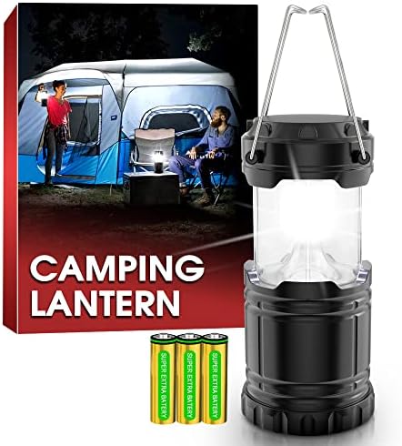 Camping Lantern, Camping Lanterns Battery Powered LED, Super Bright 𝐂𝐨𝐥𝐥𝐚𝐩𝐬𝐢𝐛𝐥𝐞 𝐋𝐚𝐧𝐭𝐞𝐫𝐧𝐬 Outages IPX5 Waterproof, Kid's Lanterns for Camping, Hiking, Emergency