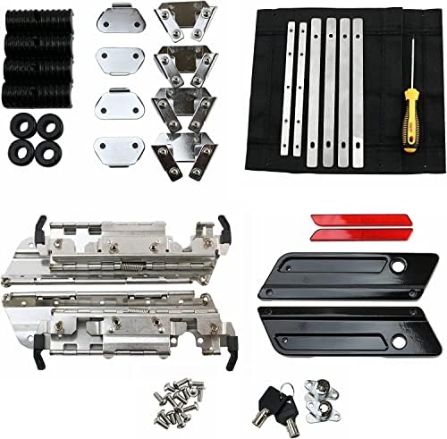 YTSMotor Saddlebag Latch Hardware Kit Saddlebag Hinge Set for Harley,Black image 4