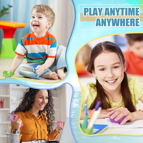 Image of NHR Squishy Ice Cube Stress Relief Fidget Toys, High Density Sugar Filled Sensory Toys for Kids & Adults, Squeezable & Stretchable Cube for Focus and Anxiety Relief, 5cm, (Pack of 1)