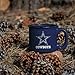 Rico Industries NFL Dallas Cowboys Personalized 12oz. Speckle Camper Coffee Mug, Deep Laser Engraved Logo, Ceramic Camping Mug with Navy Body, Speckle Glaze