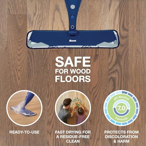 Bona Hardwood Floor Cleaner Spray Mop Cartridge - 34 fl oz - Unscented - Refillable - Residue-Free Floor Cleaning Solution for Bona Spray Mops for Wood Floors - Thumbnail 3