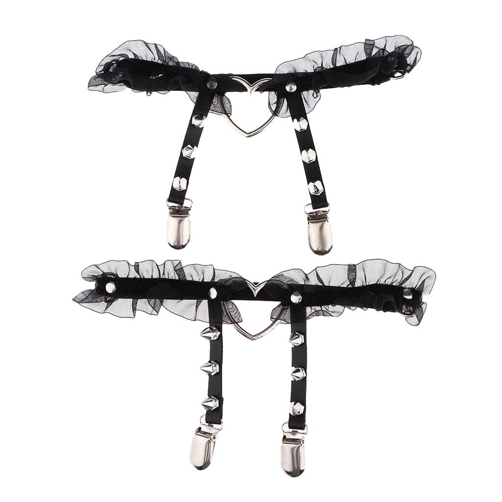 Women Heart Decor Sexy Garters Adjustable Leg Strap Garters Suspenders Black | Garter Belts | Intimates & Sleep | Womens Clothing | Clothing, Shoes & Accessories
