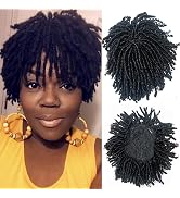 Resehaliy 6inch Dreadlock Hair Topper Wig For Women/Man Short Locs Wiglets Hairpieces With Clip I...