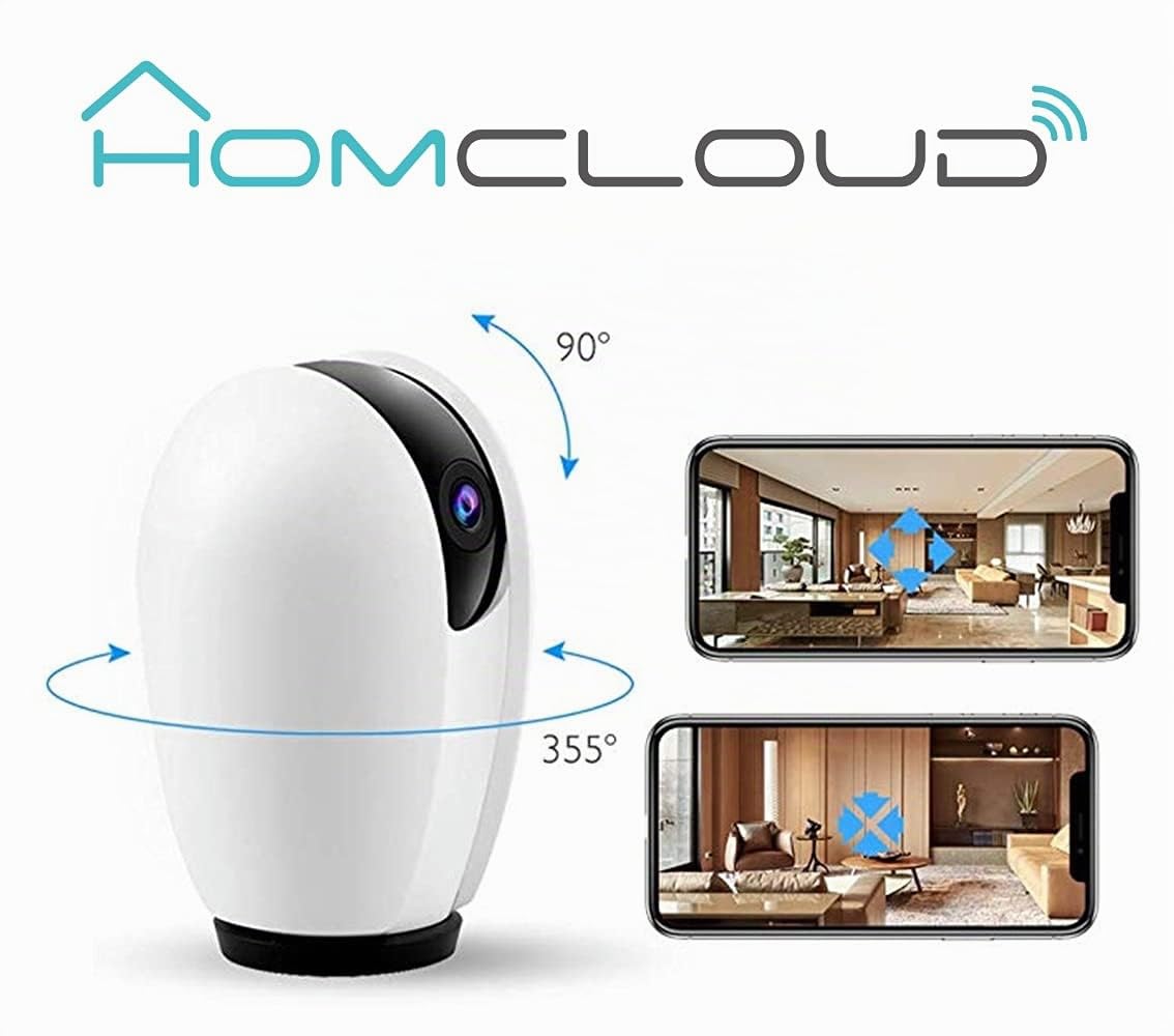 Smart Webcam Wi-Fi Speed 4S Pan&Tilt, HD 2MP, Rotazione Orizzontale 355° e Verticale 10°-75°, Audio Bidirezionale, Rilevatore Movimento PIR, MicroSD/Cloud, Visione Notturna, Interno