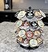 Nifty K Cup Holder – Compatible with K-Cups, Coffee Pod Carousel | 40 K Cup Holder, Spins 360-Degrees, Lazy Susan Platform, Modern Black Design, Home or Office Kitchen Counter Organizer