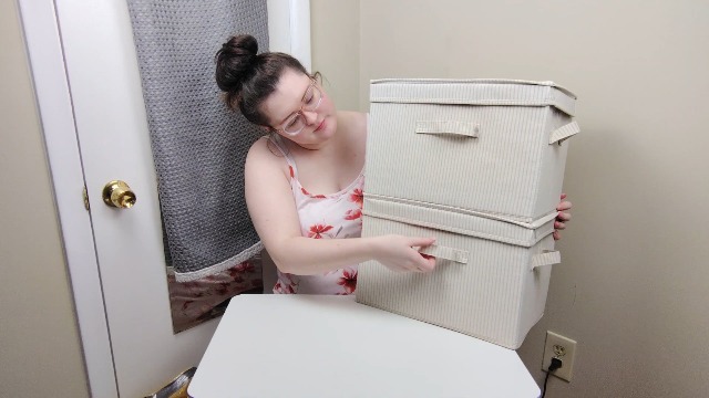 Amazon.com - StorageWorks Fabric Storage Bins with Lids, Closet