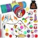 JOTOL 35pcs Set di Giocattoli per Gatti,Giochi per Gatti,Gioco Gatto da Interno Set con Tunnel per Gatti,Pesci,Erba Gatta,Topi,Palline e Campane,Bacchetta di Piume,Ricarica