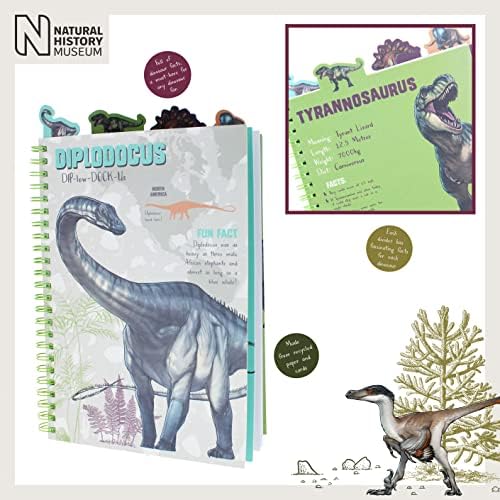 Blueprint Collections Natural History Museum Dinosaur A5 Project Notebook | Dinosaur Gifts & Stationery | Dinosaur Notebooks | Dinosaur Writing Pads | 21 x 15cm