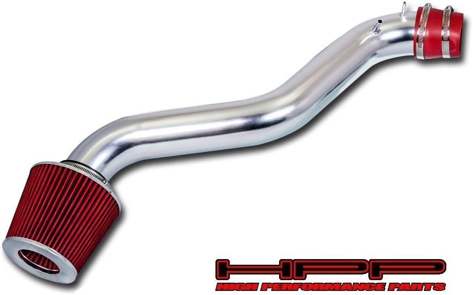 Short Ram Air Intake Kit & Red Filter Combo Compatible for 1994-1997 Honda Accord L4 Engine / 1992-1996 Prelude All Model