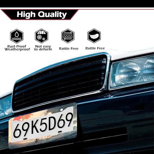 Image of Anime License Plate Frames,Aluminum License Plate Frame with Screw Caps, Cute License Plate Holder，for Cars 12''x6'' (Grow Towards The Sun)