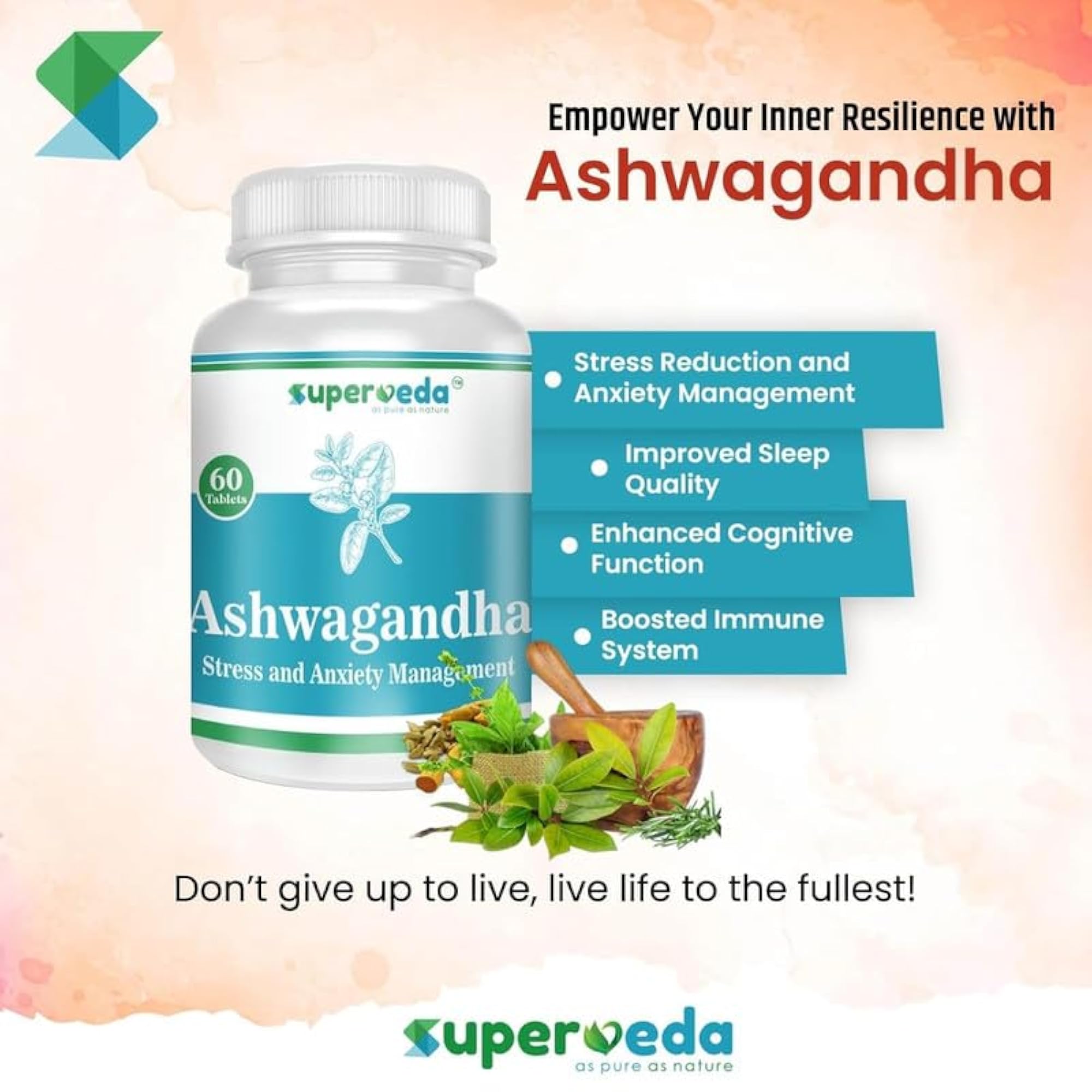 Superveda Ashwagandha 500mg Immunity Booster Capsules