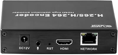 EXVIST H.265 1080P HDMI Video Encoder HDMI to IP Encoder WSD Card Slot Max. 128G DDNS HTTP RTSP TS HLS Compatible with ONVHK Private Protool for CCTV Surveillance