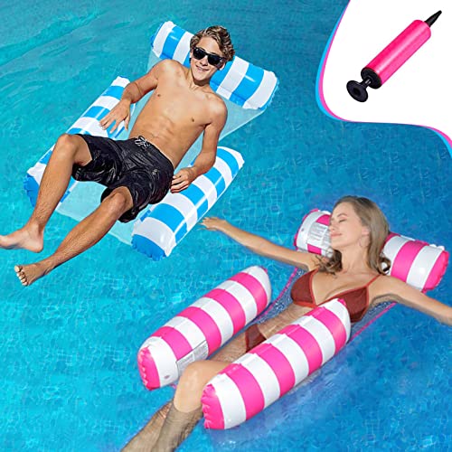 Hamaca Flotante Para Piscina - Colchoneta Inflable Para Adultos Y Niños | Tumbona De Agua Para Verano