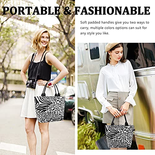 Image of Gloppie Lunch Bag for Women 9L Insulated Lunch Tote Leakproof Cooler Bag | Easy to Wipe Clean, Thermal Bags for Work, Office, Picnic, Keeps Meals Cool Fresh In Summer,Fits 10 Cans, Leopard Print