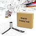 Versatile Drawing Tool Curved Metallic Ruler Mini Compass Protractor Combo Patterns Mini Compass Protractor for Notepad Designers Artists Architects Student (1pack)
