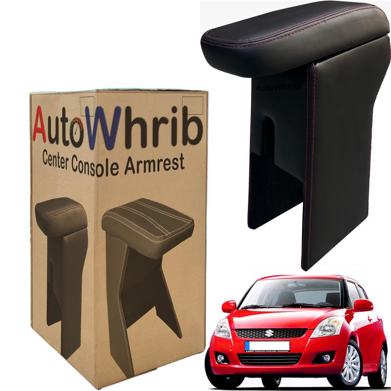 Image of Car Arm Rest For Swift Type 2 Armrest with Storage Box & Soft Cushion Pad, Luxury Arm Rest, Black Colour