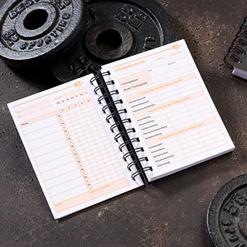 LS-Athletics Trainingstagebuch DIN A6 für Krafttraining, Bodybuilding, Crossfit, Sport im gym und hometraining | Dein perfektes Trainingsbuch für mehr Fitness und anhaltende Motivation (Schwarz)