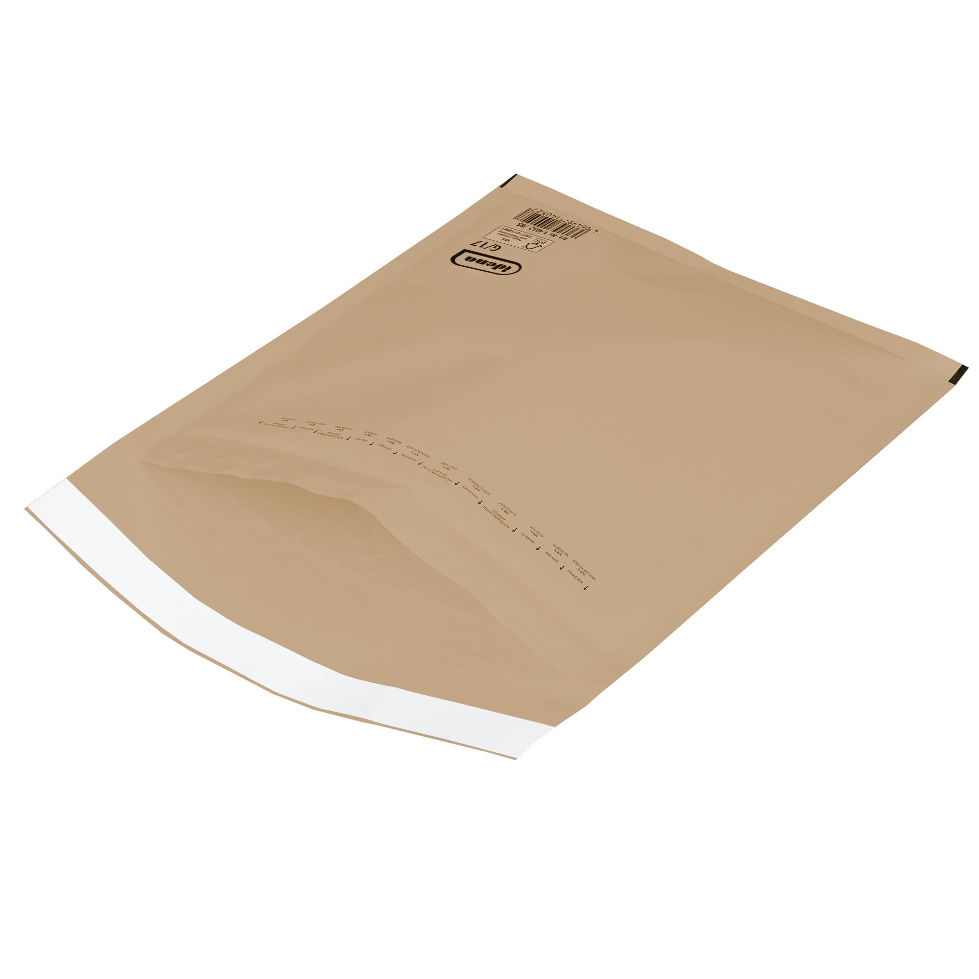 Idena 90579 - Enveloppes matelassées G/17, 100 pièces de 25 x 34,5 cm, enveloppes d'expédition autocollantes, enveloppes matelassées en papier FSC-Mix, couleur marron