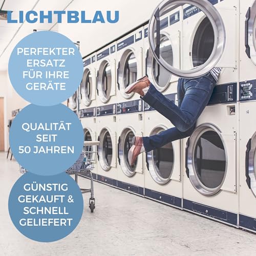 LICHTBLAU 3er Set SUSPA Stoßdämpfer 7381924 für Miele Waschmaschine I Vibrationsdämpfer 8mm Bohrung 120N / 75N 07381920 I Ersatzteil Waschmaschinendämpfer