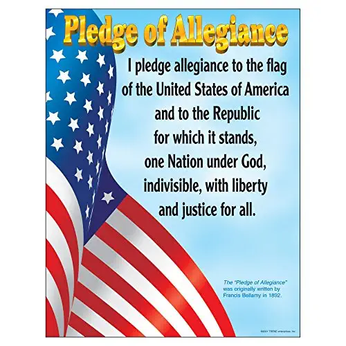 Pledge Of Allegiance Chart FOR SALE! PicClick UK