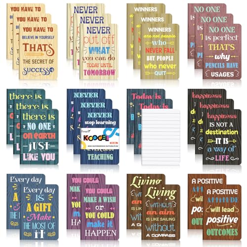 Koogel 32 blocs de notas inspiradores, mini cuaderno motivacional, bolsillo pequeño, diario, blocs 