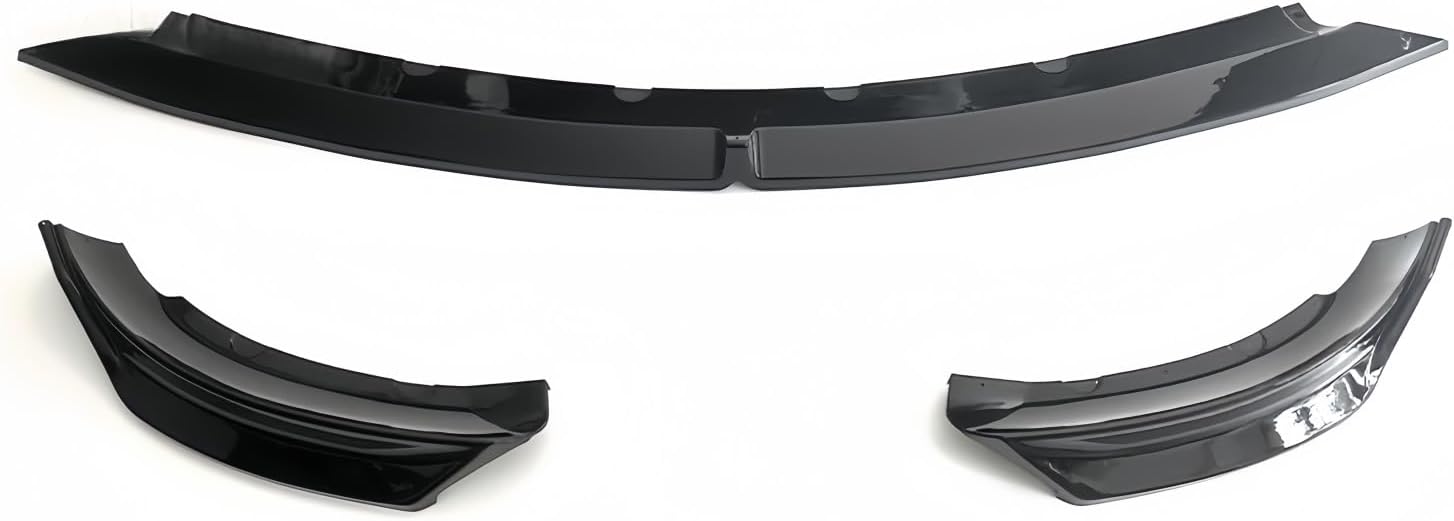 Front Bumper Splitter Front Bumper Lip for Tesla for Model 3 2019-2024 Air Splitter Car Body Kit Spoiler Black Skirts Accessories(Glossy Black)
