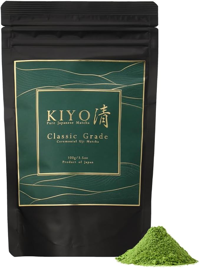 Classic Grade Hatsumukashi Ceremonial Uji Matcha - Pure Japanese First Harvest Ceremonial Grade Matcha Green Tea Powder from Uji, Japan (100g/3.52oz)