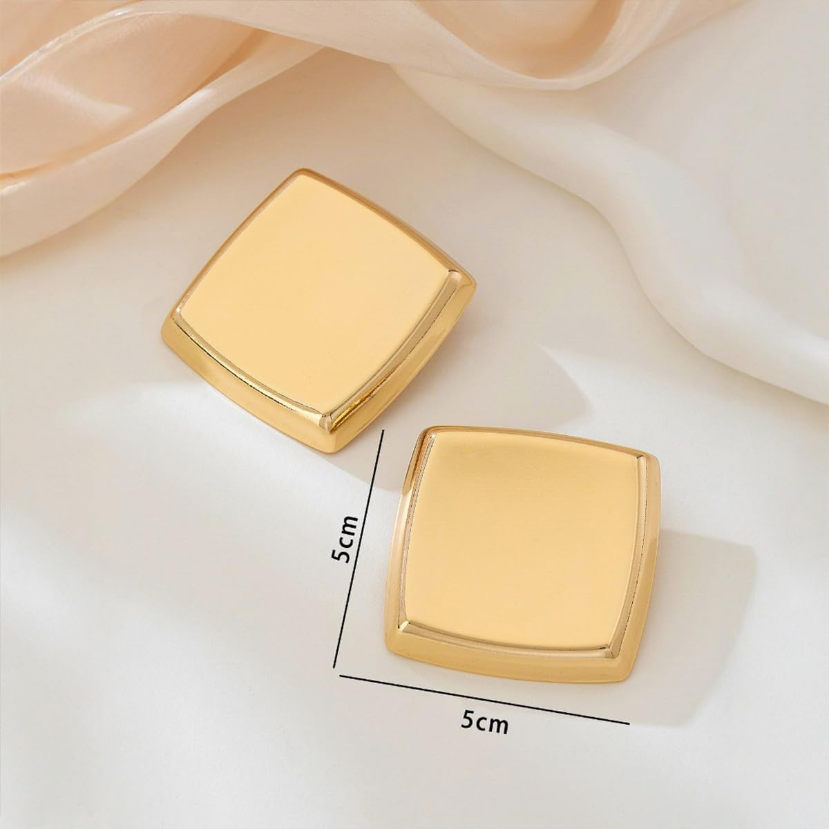 Big Gold Earrings Statement Chunky Earrings for Women Trendy Irregular Geometric Large Stud Earring Chunky Jewelry - Image 5
