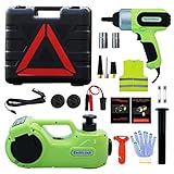 Simtamy Electric Car Jack Kit 5 Ton(11,000lb) 12V Hydraulic Jack with Electric Impact Wrench, Tire I