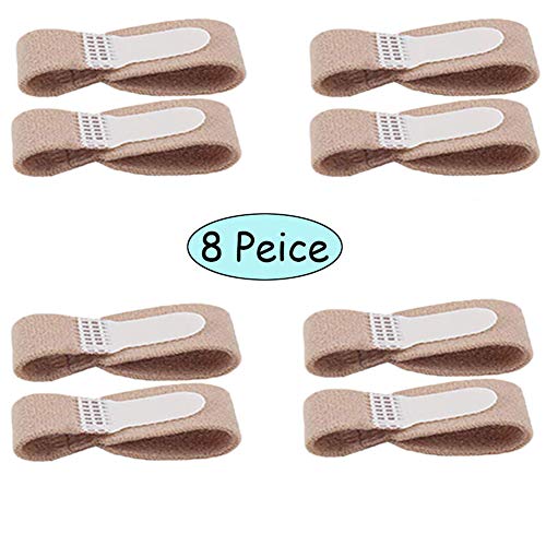 Image of Lengthened Broken Toe Wraps for Your Big Toes, 8 Pcs /Pack Fabric Toe Splint Toe Cushioned Bandages Finger Protectors Straightener Hammer Toe Separators