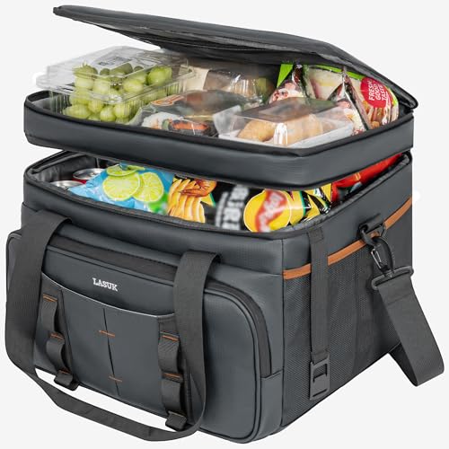 LASUK Collapsible Double Soft Cooler Bag, Personal Insulated Leak-Proof 48