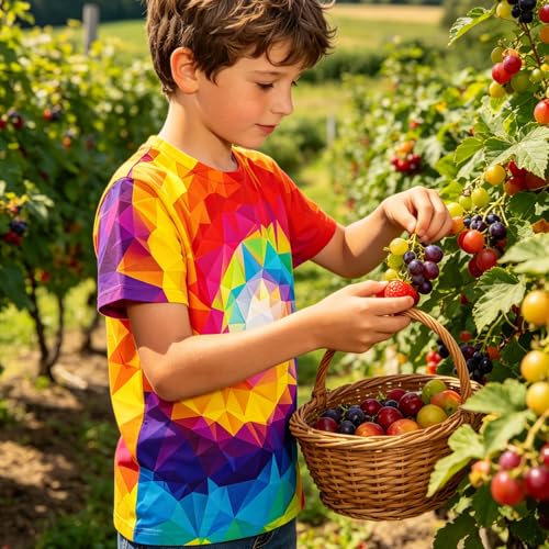 Image of Hgvoetty Boys Girls Graphic T-Shirts Kid 3D Casual Tops Tees for 6-16 Years | Youth Novelty Shirts, Bright Eye-Catching Design, Lightweight and Soft Material, Suit for Daily Sport, Party and School Wear