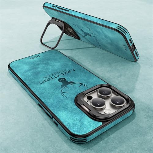 Étui de téléphone portable pour iPhone 13 en cuir avec support d'objectif magnétique