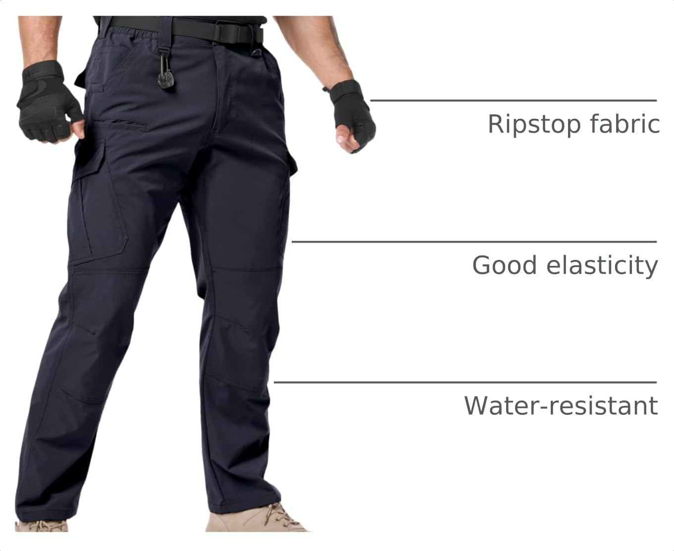 Arunlluta Mens Tactical Pants Ripstop - Water Resistant Cargo Work Pants image 4