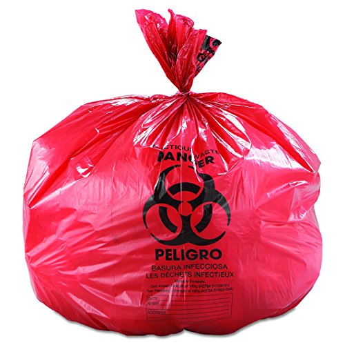 Inteplast Group SL4046R Low-Density Can Liner, 40 x 46, 45gal, 1.3mil, Red, 20 per Roll (Case of 5 Rolls) by Inteplast - Used condition - Image 3