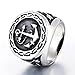 ZMY Home Mens Fashion Punk Jewelry 316L Stainless Steel Rings Silver Titanium Anchor Ring For Men (8)