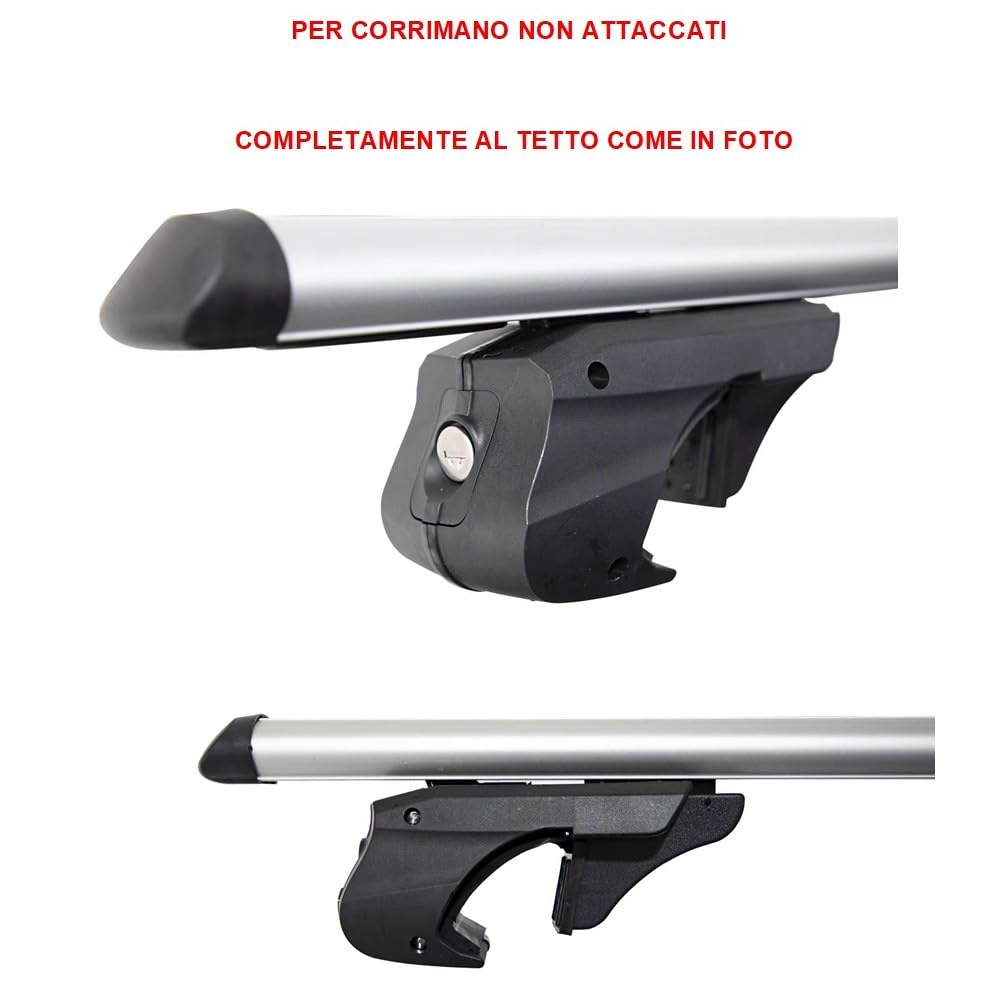 Barre Portatutto 135 Cm In Alluminio Per Ford Ranger 2021-2024 E Altri Modelli – Portata 90 Kg, Con Serrature E Guanti In Omaggio