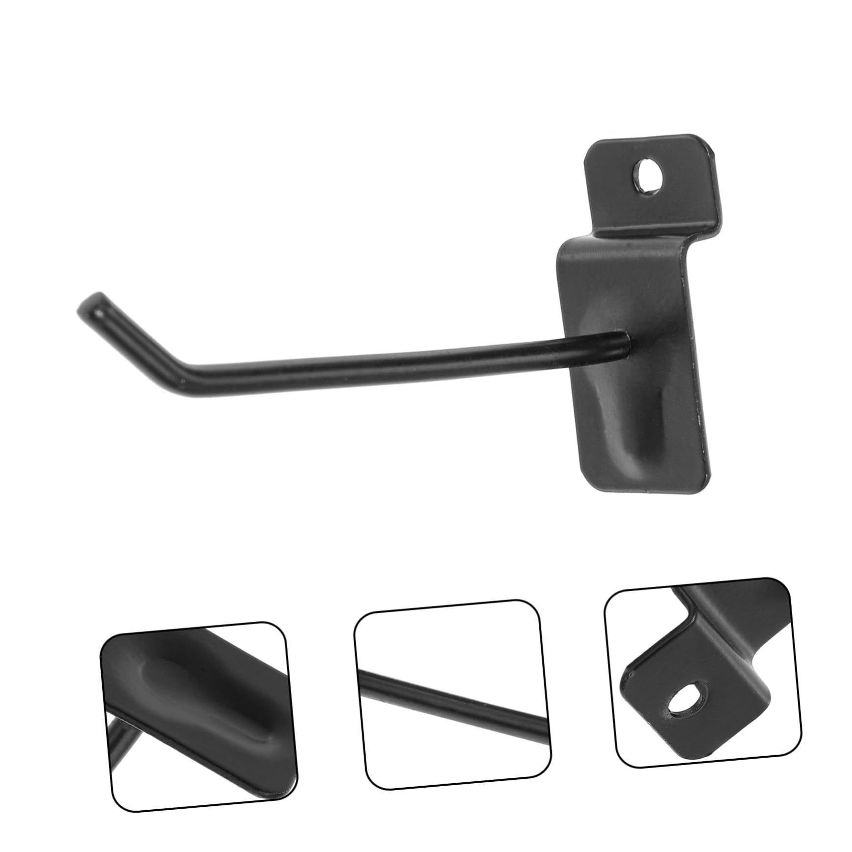 50 Pezzi Ganci in Ferro Nero per Pannello Forato, Resistenti alla Ruggine, per Appendere Gioielli e Utensili Sul Pannello Portautensili