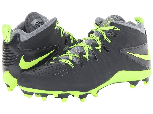 Nike Huarache 4 Gray Green Football Lacrosse Cleats 616296-007 Men’s US Size 10 Nike Huarache 4 Gray Neon Green Men main image 3