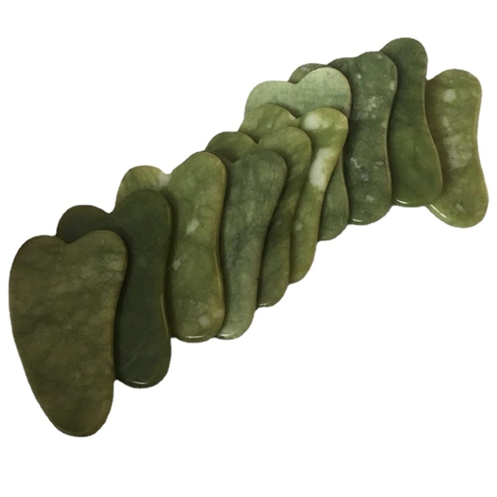 1/5 STÜCK Natürlicher Kristall Jade Stein Gesichtskörper Gua Sha Board Schaben Massage Guasha Schaber Gesicht Augenpflege SPA Werkzeug Home Sammlungen (Color : One Size)