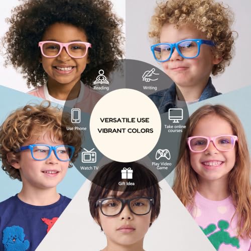 Image of EYEBUDDY Blue Light Glasses for Kids Boys Girls,Computer Gaming Bluelight Glasses,Fake Glasses for Ages 2-12